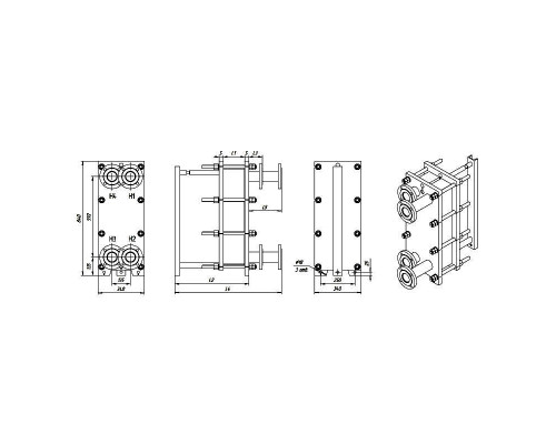 Пластинчастый теплообменник KPTS 012