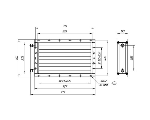 Калорифер ПСВ КПТС 02.М-1К23