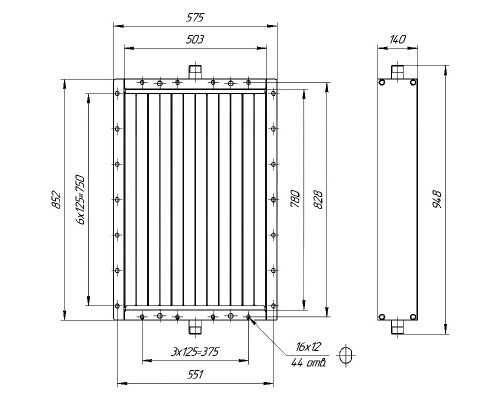 Калорифер ПСП КПТС 05.М-1К23