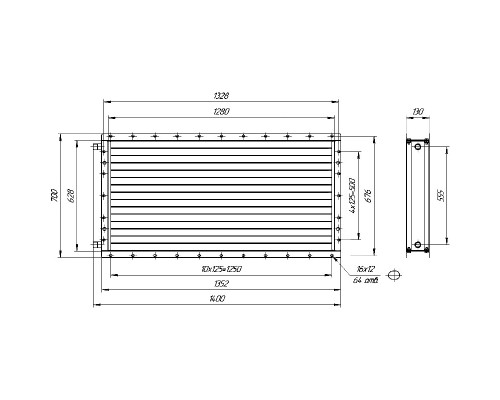 Калорифер ПСВ КПТС 09.М-1К23