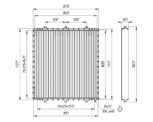 Калорифер ПСП КПТС 14.М-1К23