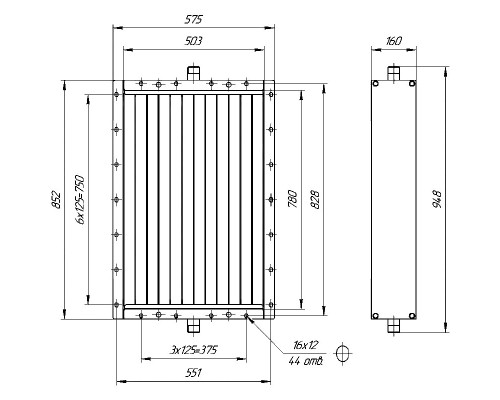 Калорифер ПСП КПТС 05.С-1К23