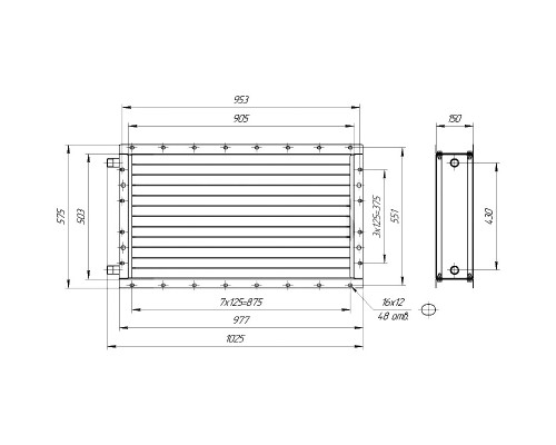 Калорифер ПСВ КПТС 07.В-1К23