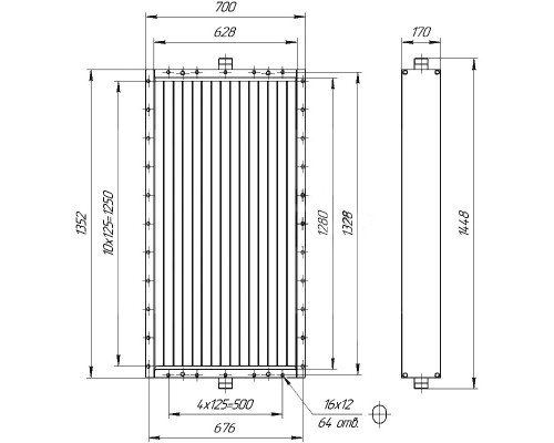Калорифер ПСП КПТС 09.С-1К23