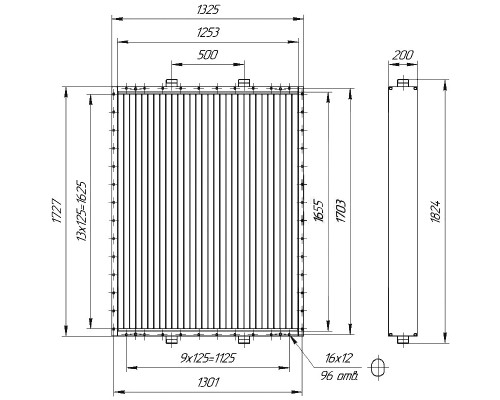 Калорифер ПСП КПТС 13.С-1К23