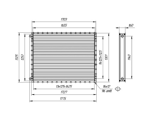 Калорифер ПСВ КПТС 13.С-1К23