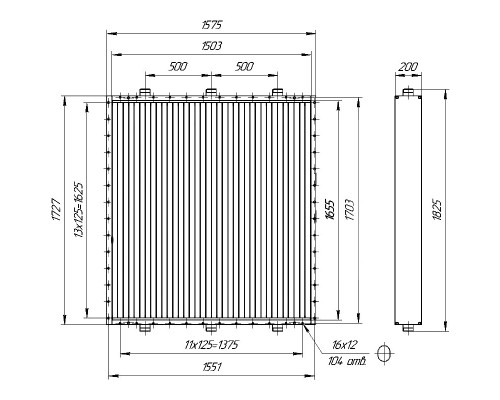 Калорифер ПСП КПТС 14.С-1К23
