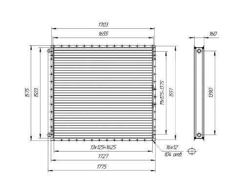Калорифер ПСВ КПТС 14.С-1К23