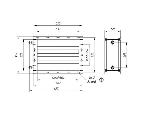 Калорифер ПСВ КПТС 01.В-1К23
