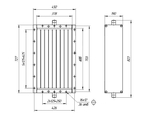 Калорифер ПСП КПТС 02.В-1К23
