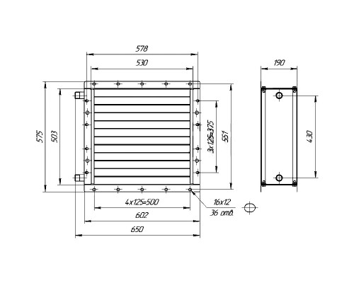 Калорифер ПСВ КПТС 03.B-1К23