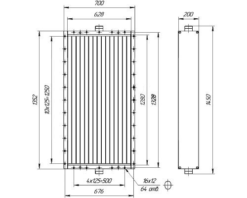 Калорифер ПСП КПТС 09.В-1К23
