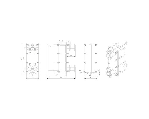 Пластинчастый теплообменник KPTS 012