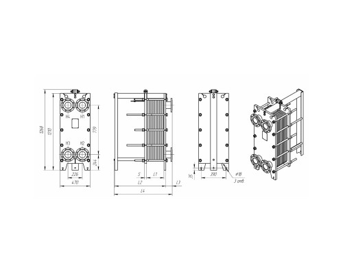 Пластинчастый теплообменник KPTS 027