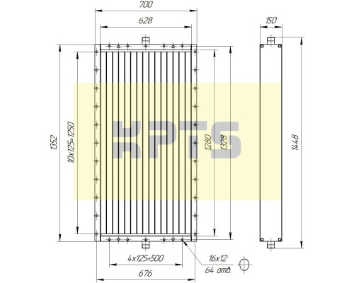 Калорифер ПСП КПТС 09.М-1К23