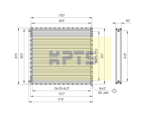 Калорифер ПСВ КПТС 14.М-1К23