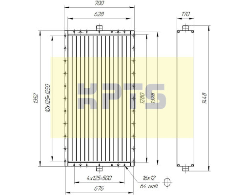 Калорифер ПСП КПТС 09.С-1К23