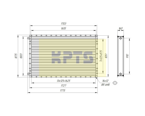 Калорифер ПСВ КПТС 12.С-1К23