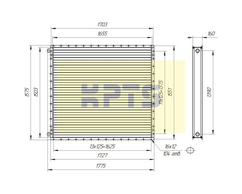 Калорифер ПСВ КПТС 14.С-1К23
