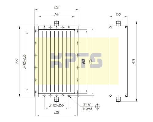 Калорифер ПСП КПТС 02.В-1К23