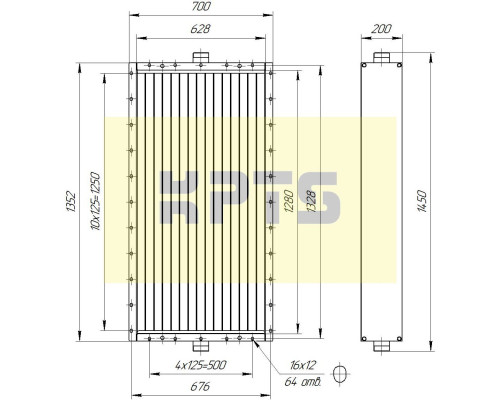 Калорифер ПСП КПТС 09.В-1К23