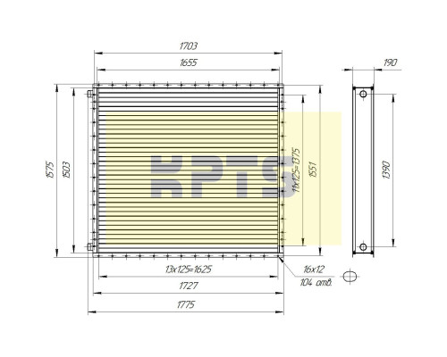 Калорифер ПСВ КПТС 14.В-1К23